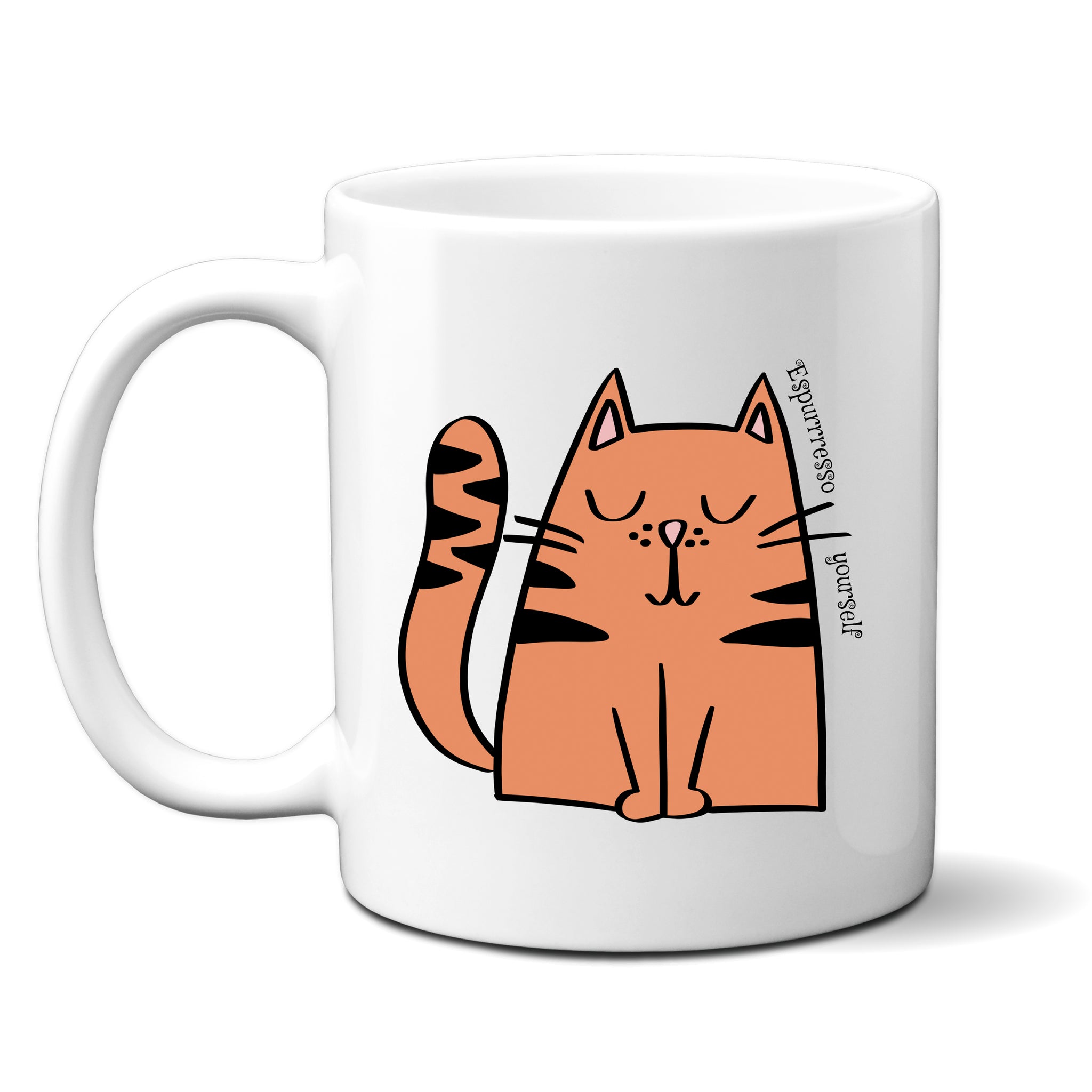 Espurresso Yourself, Funny Birthday Gift with Cat Design, Personalised Mug