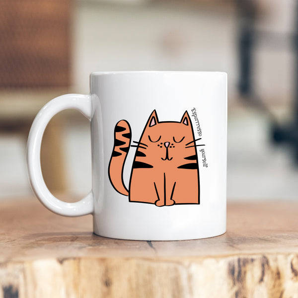 Espurresso Yourself, Funny Birthday Gift with Cat Design, Personalised Mug