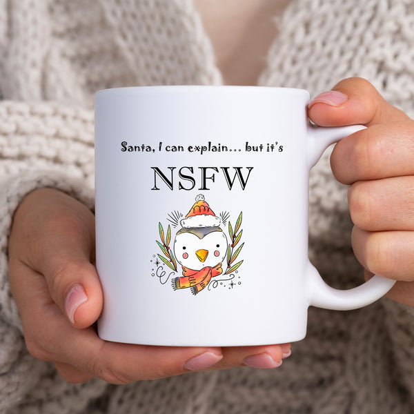 Santa I Can Explain... But It's NSFW, Funny Christmas Gift, Personalised Mug