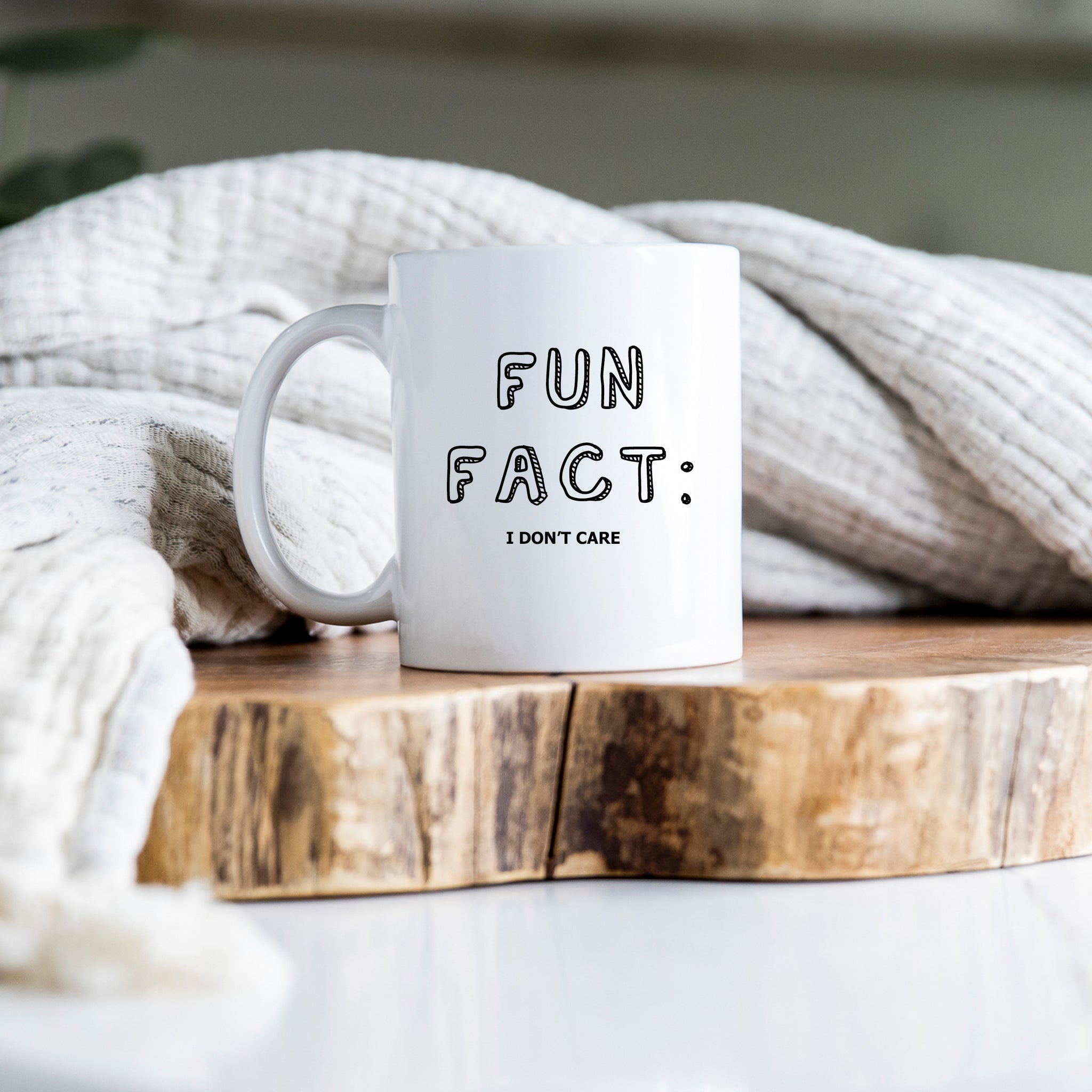 Fun Fact: I Don't Care, Funny Offensive Blunt Birthday Gift, Personalised Mug