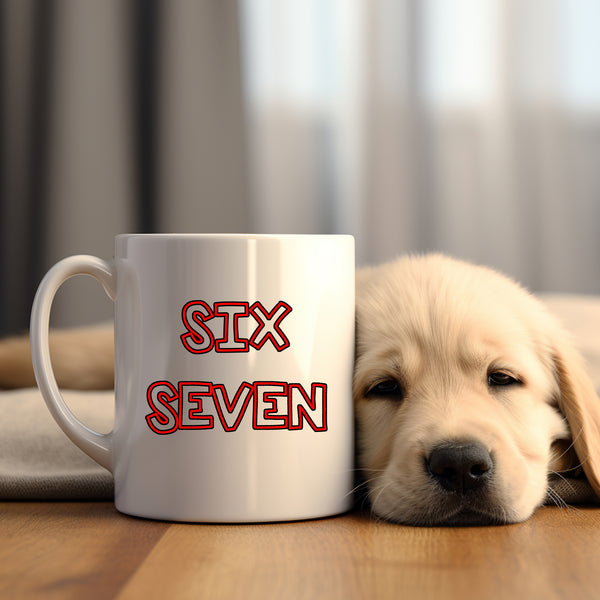 Six Seven, Fun Novelty Meme Gift, Personalised Mug
