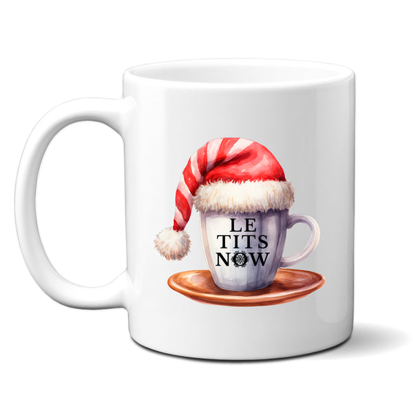 Le Tits Now (Let it Snow), Funny Gift, Personalised Christmas Mug