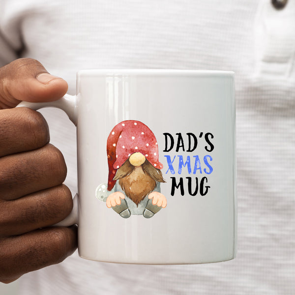 Gonk Mug for Dad, Adorable Cute Christmas Gnome, Personalised Christmas Gift