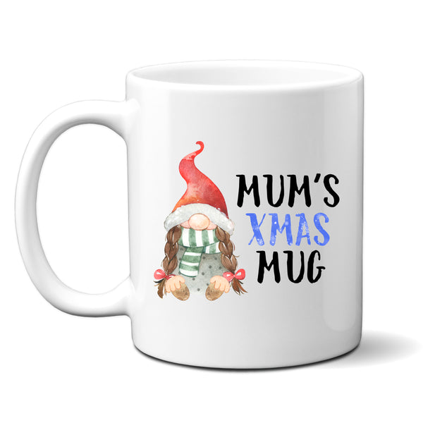 Gonk Mug for Mum, Adorable Cute Christmas Gnome, Personalised Christmas Gift