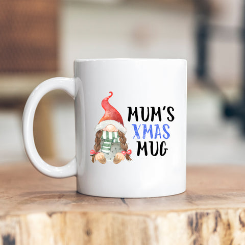 Gonk Mug for Mum, Adorable Cute Christmas Gnome, Personalised Christmas Gift