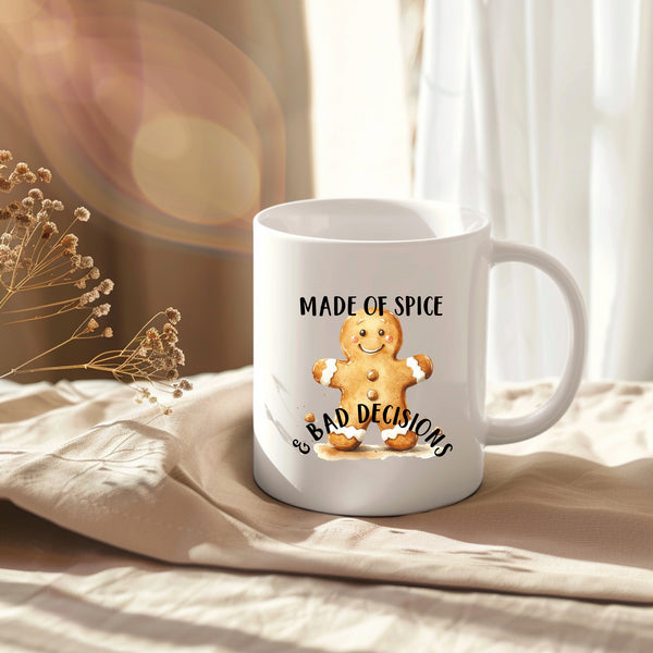Made Of Spice & Bad Decisions, Funny Gift, Personalised Mug