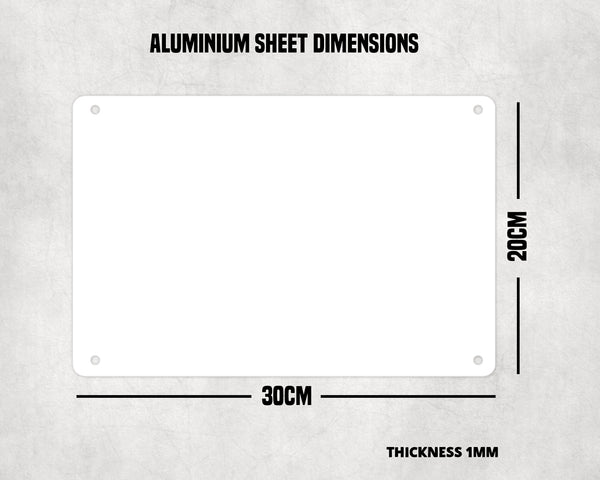 Boys Personalised Bedroom Name Plaque – Aluminium Metal Sign | Bright Red Slash Font | Gift for Him