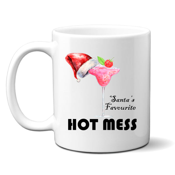 Santa's Favourite Hot Mess, Festive Fun Novelty Gift, Personalised Mug