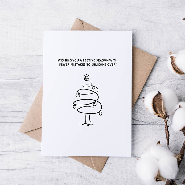 Construction Worker Christmas Cards – Funny, Witty & Minimalist Site Humour Pack (Set of 5)