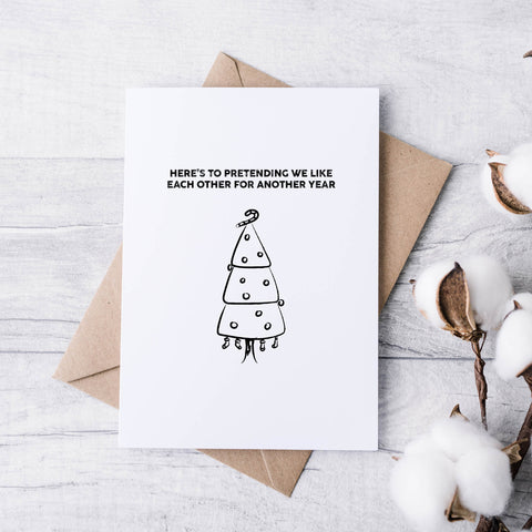 Cards for People Who Love Christmas (But Hate Everyone) – Funny Minimal Christmas Card Pack (Set of 5)