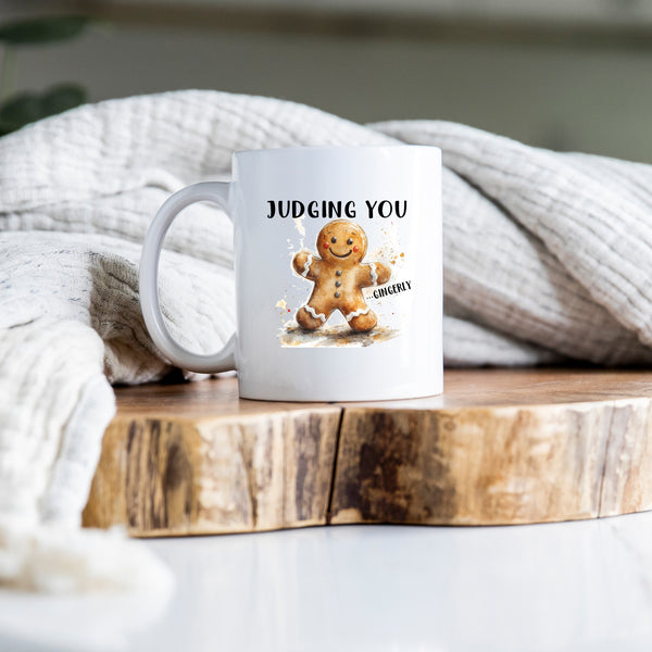 Judging You... Gingerly, Funny Gift, Personalised Mug