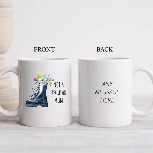 Not a Regular Mum, Funky Mother's Day Gift, Sentimental Thank You Birthday Personalised Mug