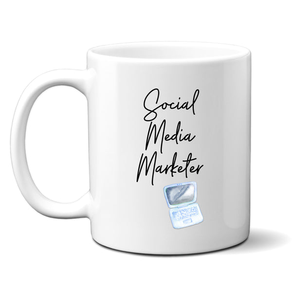 Social Media Marketer, Cute Gift for Colleague, Friend Personalised Mug