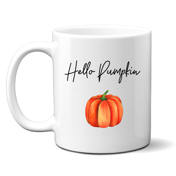 Hello Pumpkin, Autumn Halloween Gift, Personalised Mug