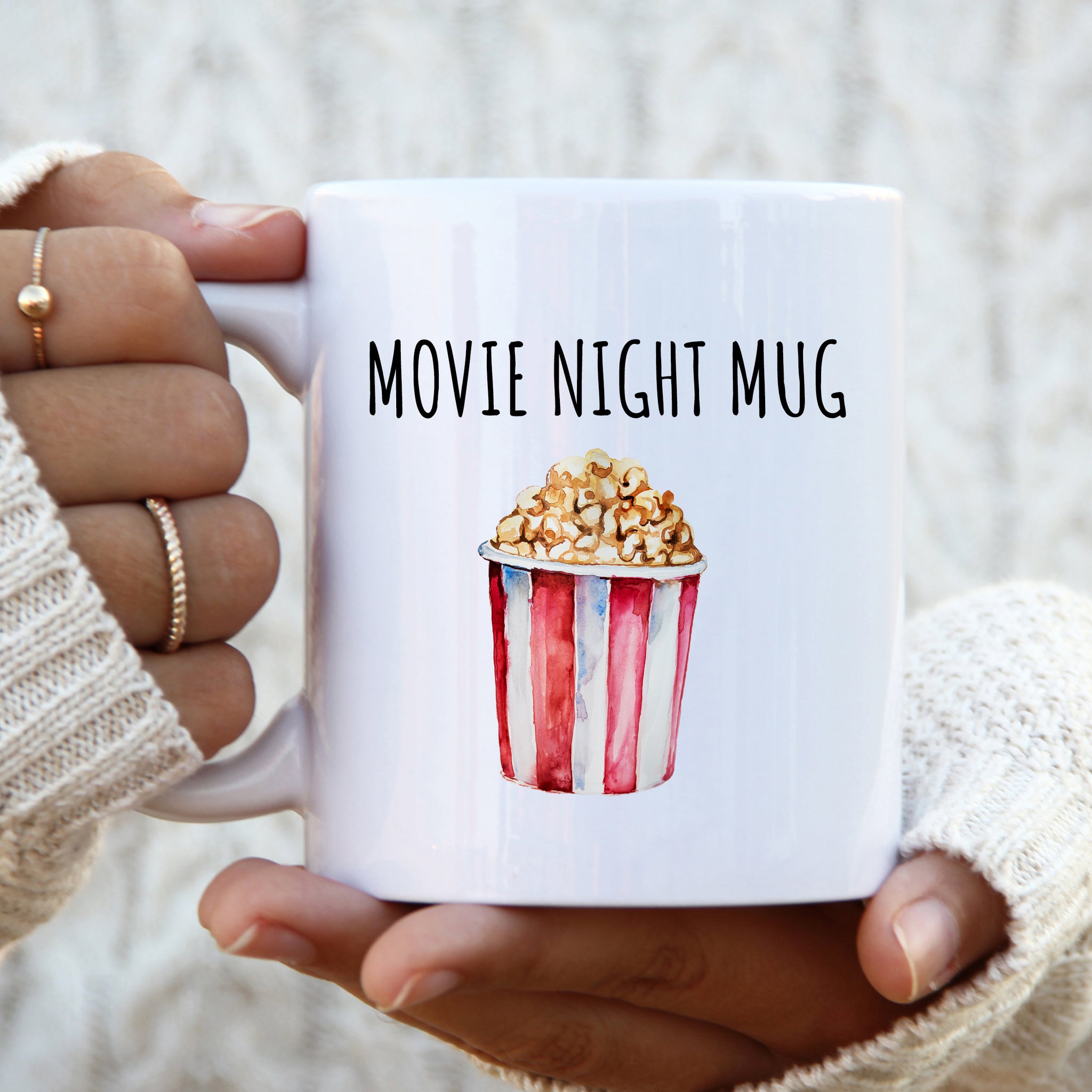 Movie Night Mug, Customised Movie Night Joke Gift For Him or Her, Personalised Mug