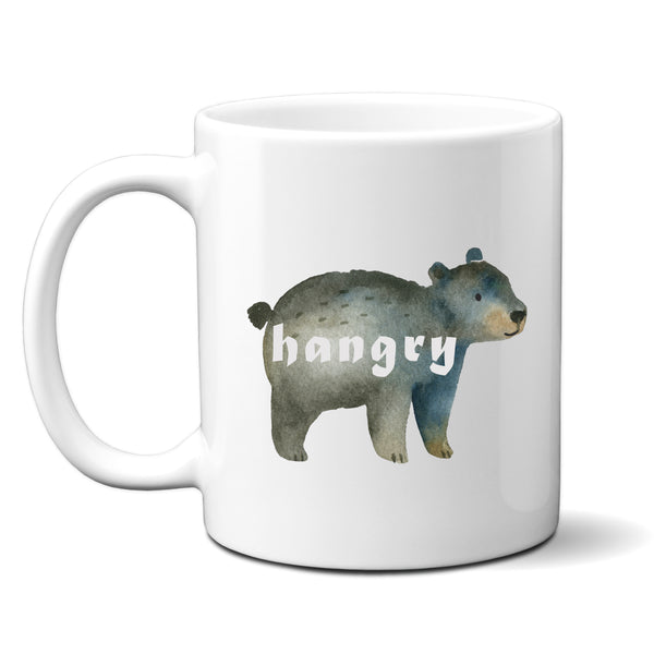 Hangry, Funny Birthday Gift with Cute Bear Design, Personalised Mug