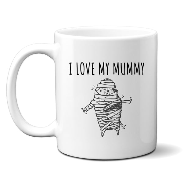 I Love My Mummy, Customised Egyptian Joke Gift For Mum, Halloween, Birthday, Personalised Mug