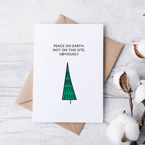 Rude Construction Christmas Cards – Cheeky, Witty & Minimalist Site Banter Pack (Set of 5)