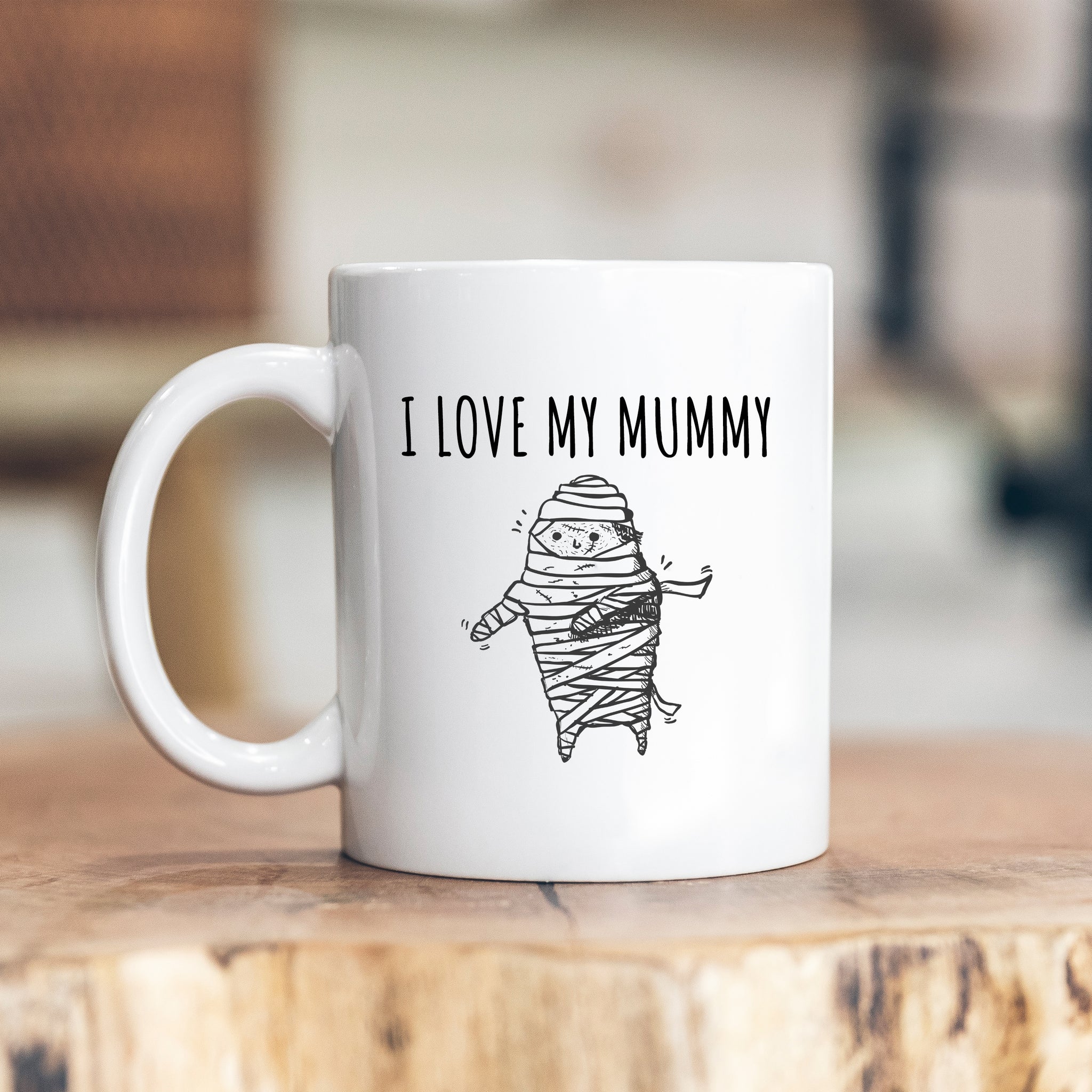 I Love My Mummy, Customised Egyptian Joke Gift For Mum, Halloween, Birthday, Personalised Mug