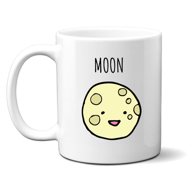 Cartoon Moon, Cute Customised Gift For Him or Her, Birthday, Christmas Personalised Mug