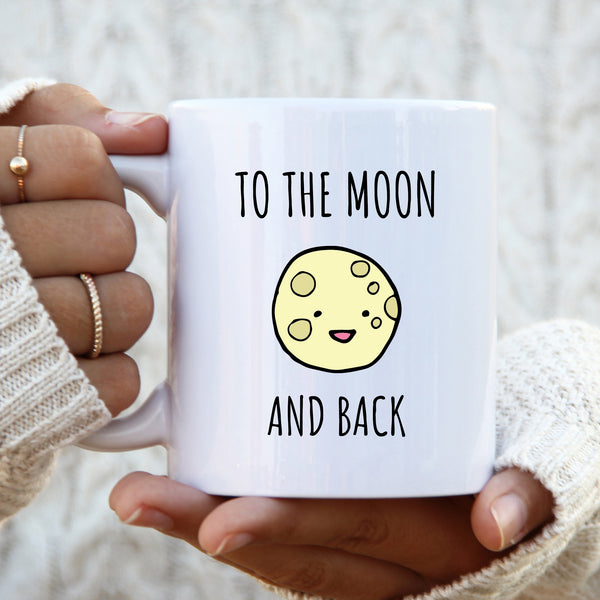 To The Moon And Back, Cute Customised Gift For Him or Her, Birthday, Christmas Personalised Mug