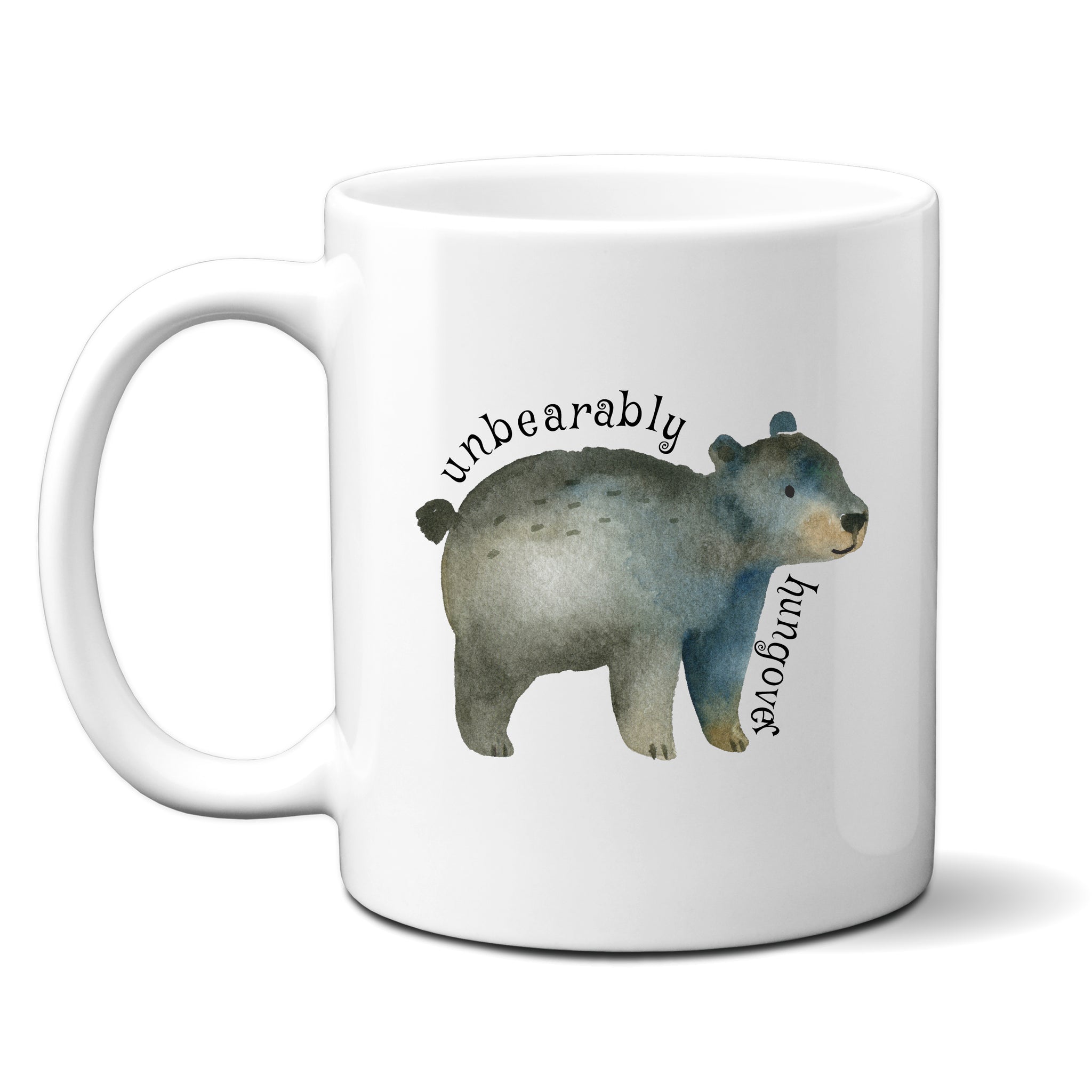 Unbearably Hungover, Funny Birthday Gift with Cute Bear Design, Personalised Mug