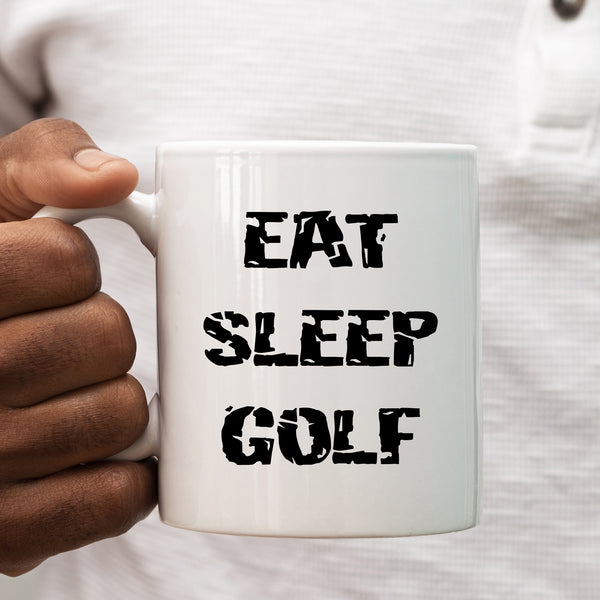 Eat Sleep Golf, Customised Golfing Gift For Him or Her, Birthday, Christmas, Personalised Mug