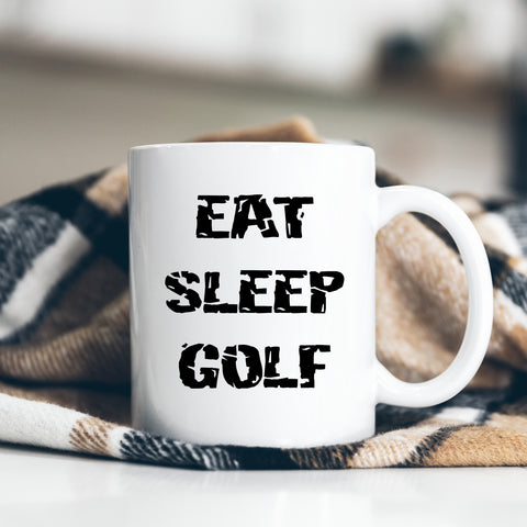 Eat Sleep Golf, Customised Golfing Gift For Him or Her, Birthday, Christmas, Personalised Mug