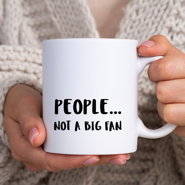 People... Not A Big Fan, Funny Offensive Customised Birthday, Christmas Gift, Personalised Work Mug