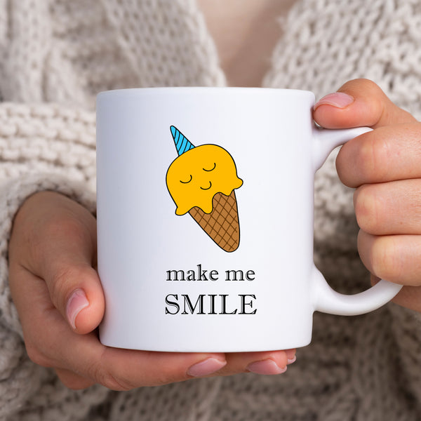 Make Me Smile, Cute Sweet Customised Birthday, Christmas Gift, Personalised Mug