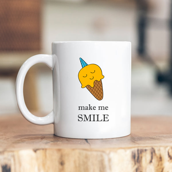 Make Me Smile, Cute Sweet Customised Birthday, Christmas Gift, Personalised Mug