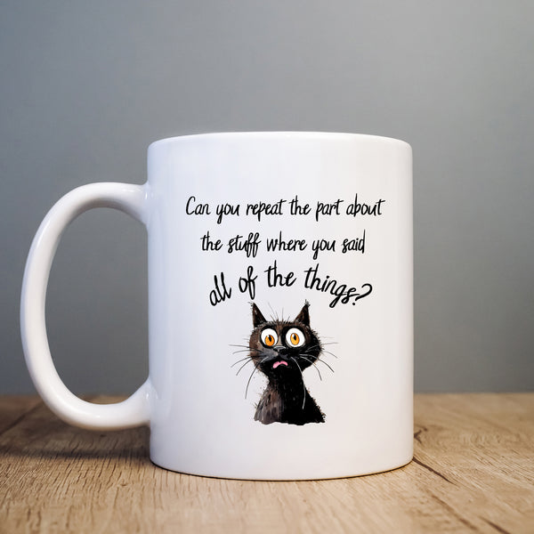 The Part About The Stuff, Funny Overwhelmed, Neurodivergent Gift, Personalised Mug