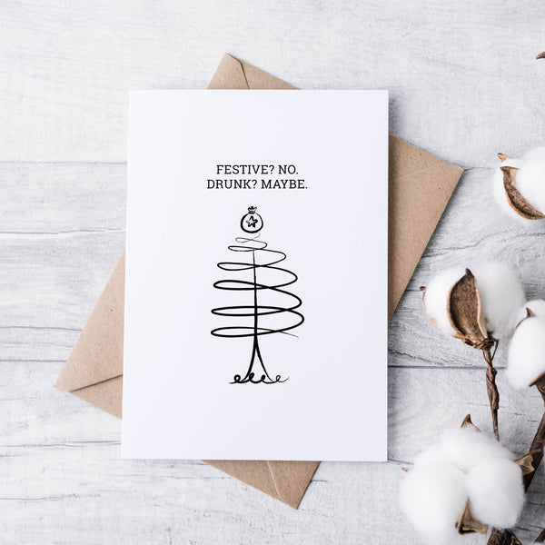Naughty List Christmas Cards – Set of 5 | Funny, Cheeky & Minimal Holiday Card Pack