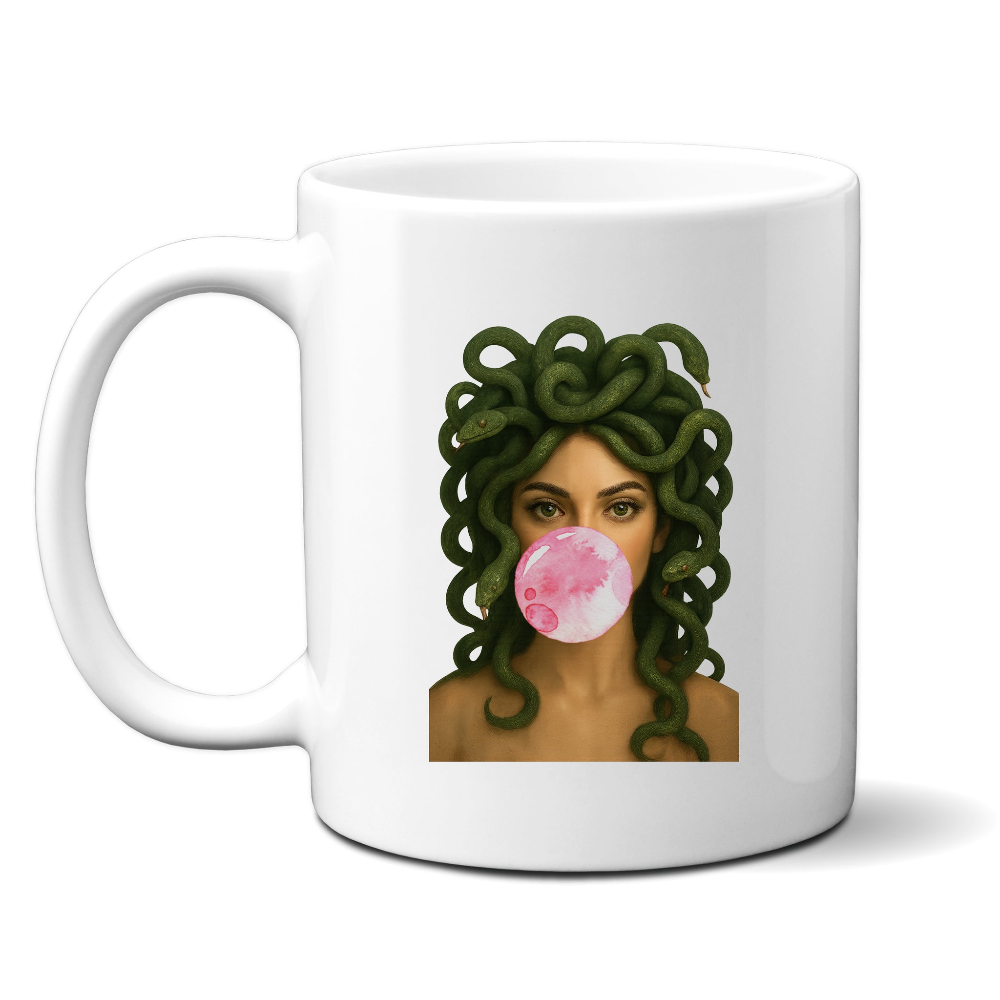 Medussa with Bubblegum, Cute Birthday Gift, Stylish Personalised Mug