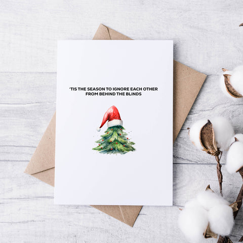 Petty Neighbour Christmas Cards – Minimalist, Witty & Sarcastic Festive Card Pack (Set of 5)