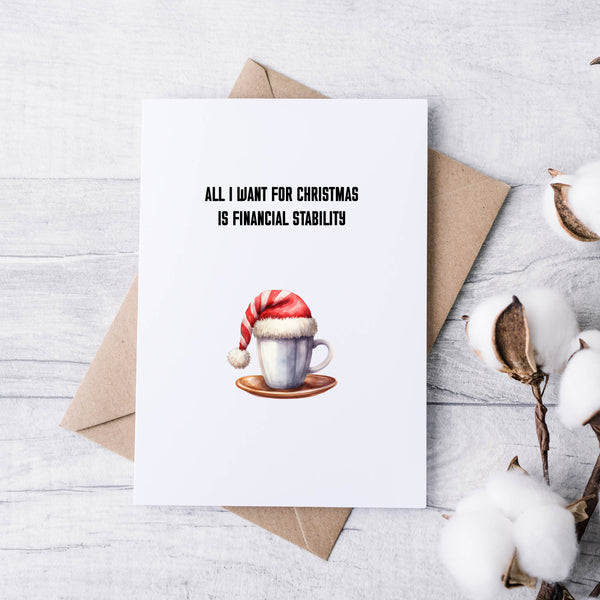 Modern Christmas Card Pack – Funny, Relatable & A Little Bit Dark (Set of 5)