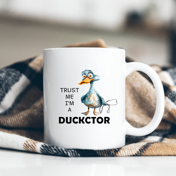 Trust Me I'm A Duckctor, Funny Personalised Mug