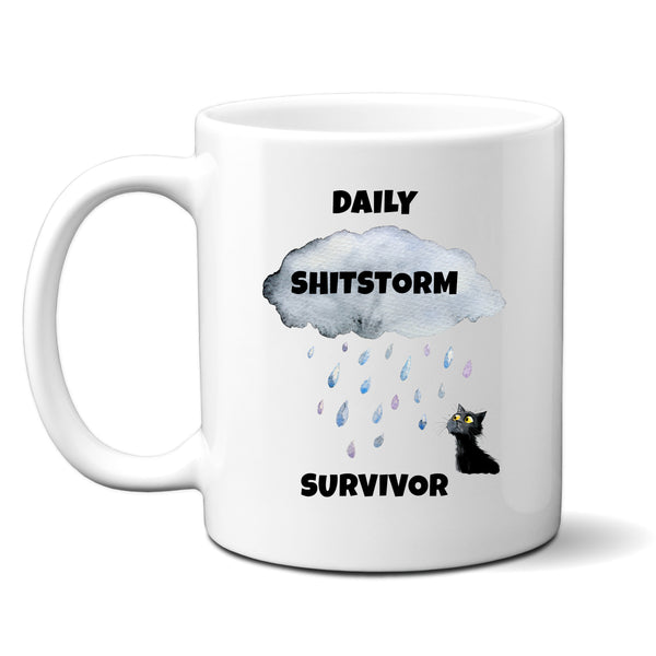 Daily Shitstorm Survivor, Funny Personalised Mug