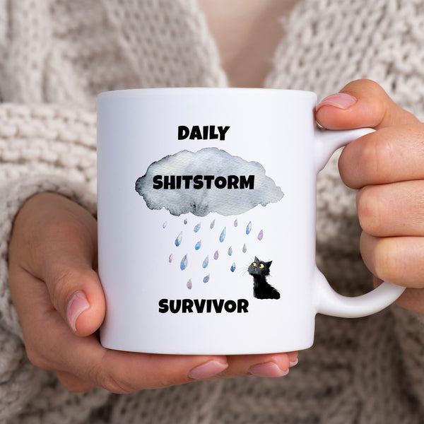 Daily Shitstorm Survivor, Funny Personalised Mug