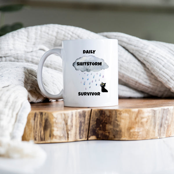 Daily Shitstorm Survivor, Funny Personalised Mug