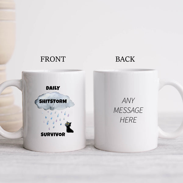 Daily Shitstorm Survivor, Funny Personalised Mug