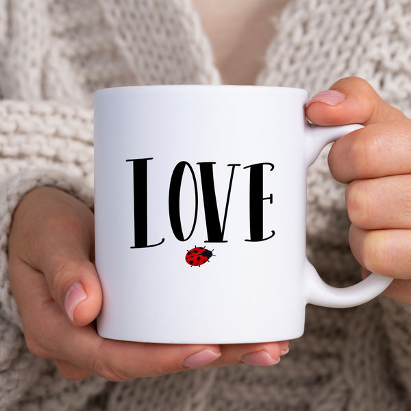 Love Bug, Fun Cute Customised Birthday Gift, Personalised Ladybird Mug