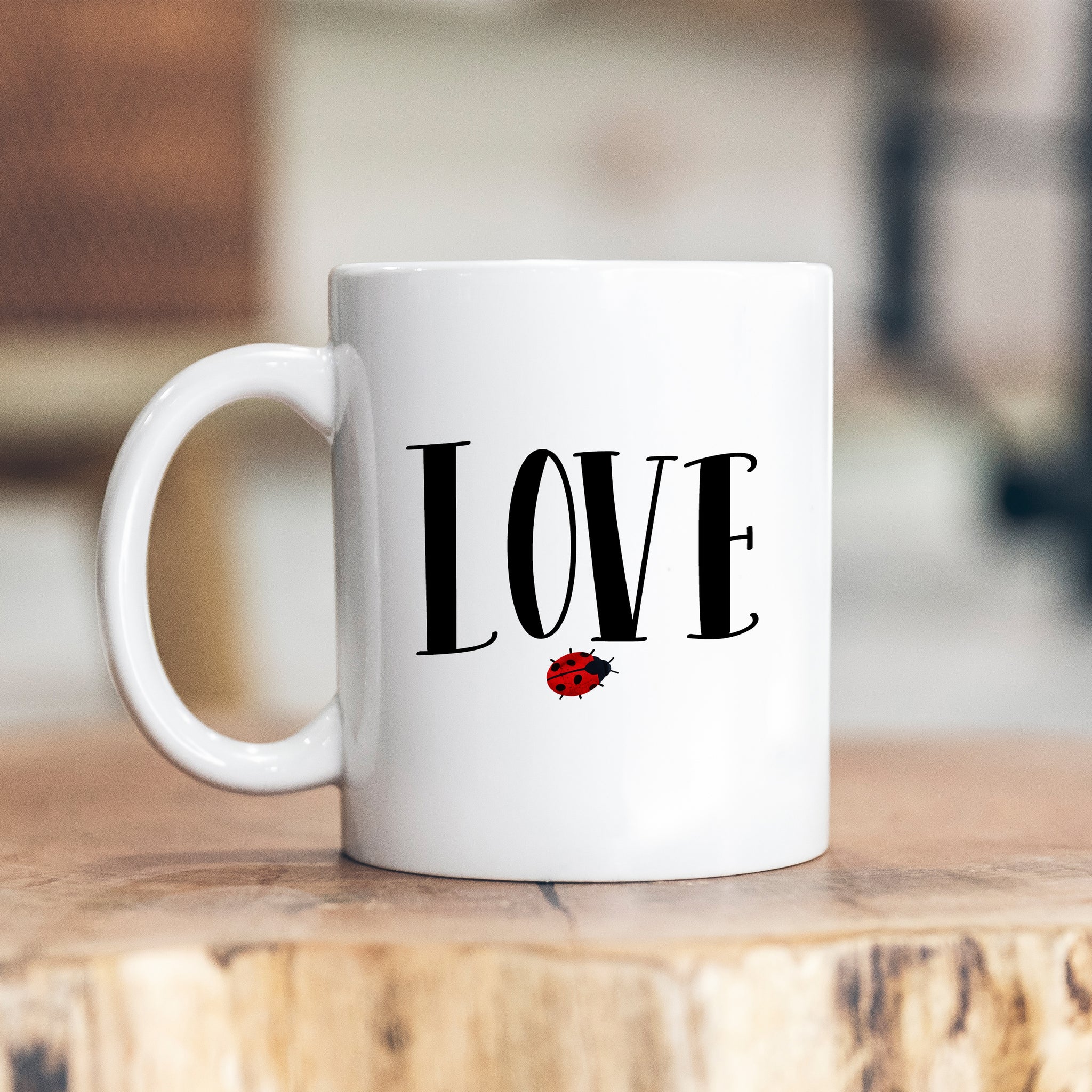 Love Bug, Fun Cute Customised Birthday Gift, Personalised Ladybird Mug