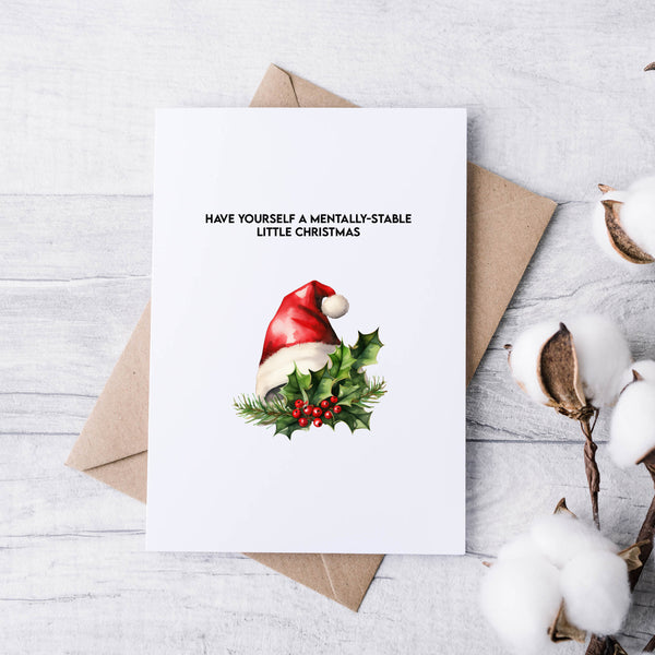 Modern Christmas Card Pack – Funny, Relatable & A Little Bit Dark (Set of 5)