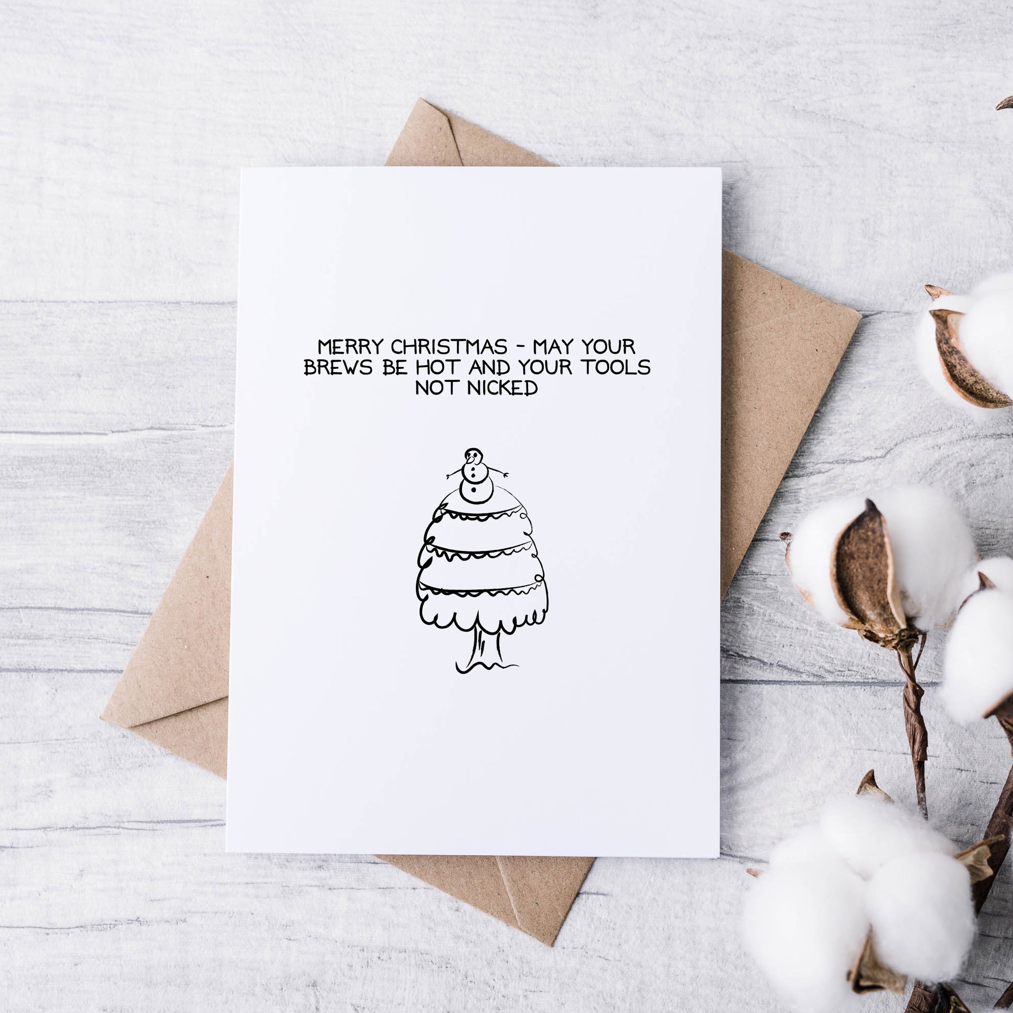 Construction Worker Christmas Cards – Funny, Witty & Minimalist Site Humour Pack (Set of 5)