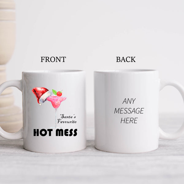 Santa's Favourite Hot Mess, Festive Fun Novelty Gift, Personalised Mug