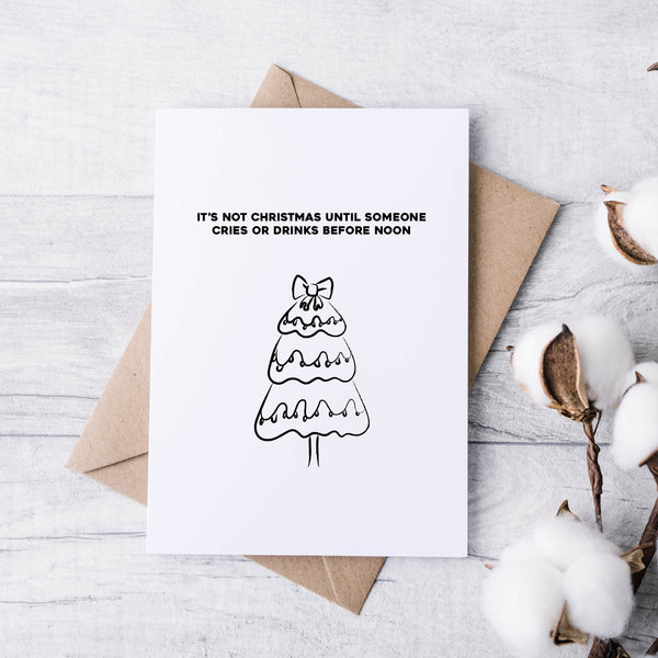 Cards for People Who Love Christmas (But Hate Everyone) – Funny Minimal Christmas Card Pack (Set of 5)