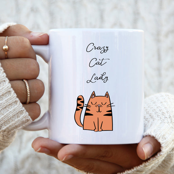 Crazy Cat Lady, Personalised Mug For Cat Lovers, Personalised Gift for Her