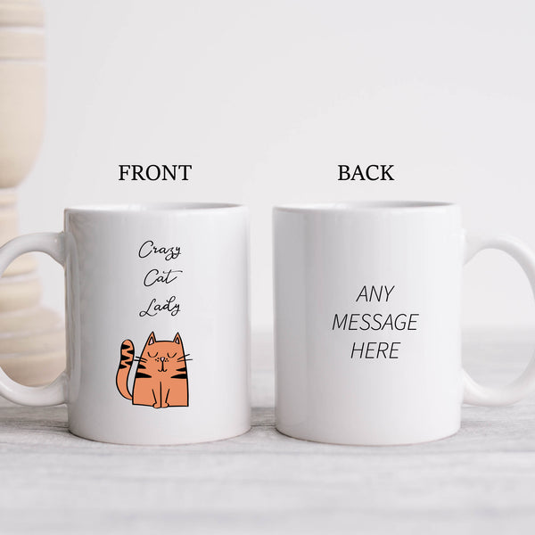 Crazy Cat Lady, Personalised Mug For Cat Lovers, Personalised Gift for Her