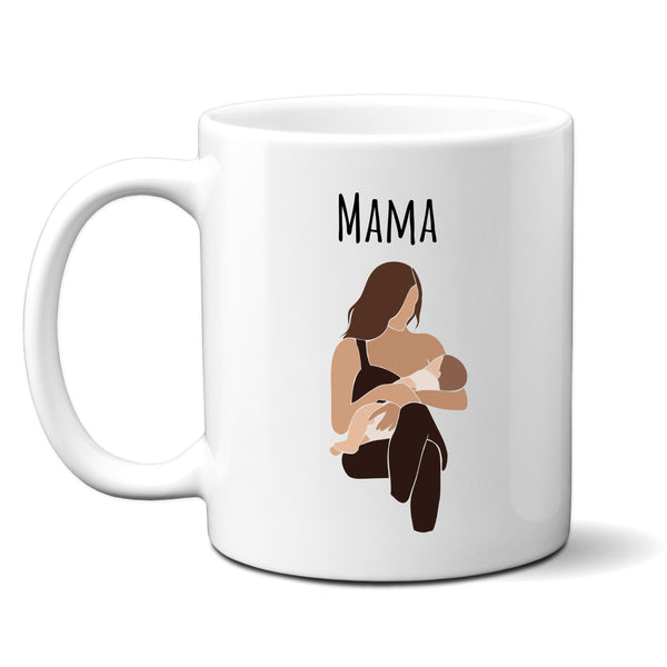 Mama, Happy First Mother's Day, Gift Personalised Mug, Breastfeeding Mum